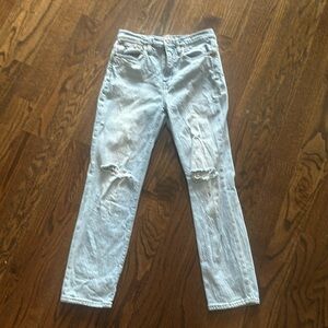 Madewell high-rise slim crop jean, light wash